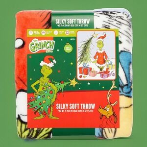 Dr. Seuss-The Grinch-Silky Soft Plush Throw, 40" x 50"-